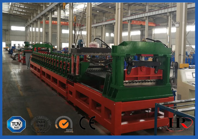 PLC System Steel Corrugated Side Panel Silo Roll Forming Machine High Speed 12-15m / Min